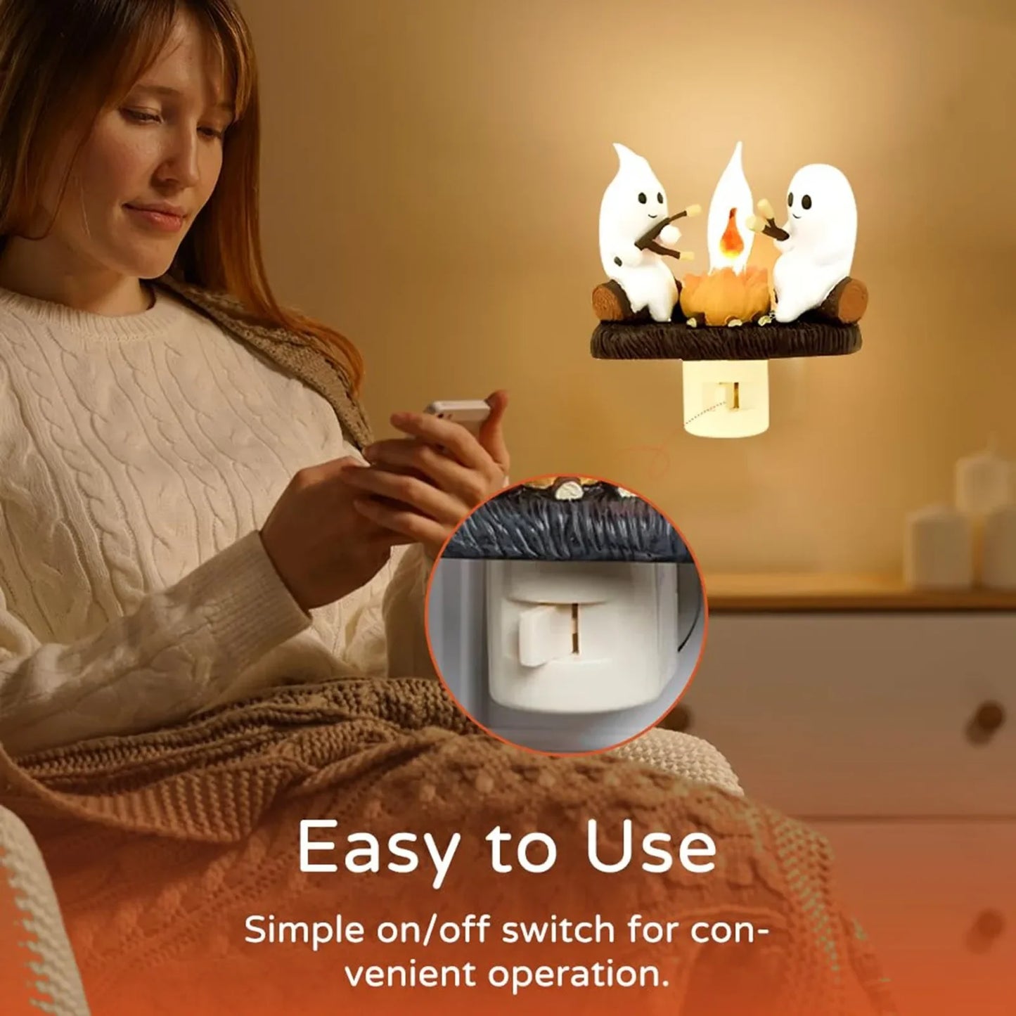 Enchanted Ghost Campfire Nightlight