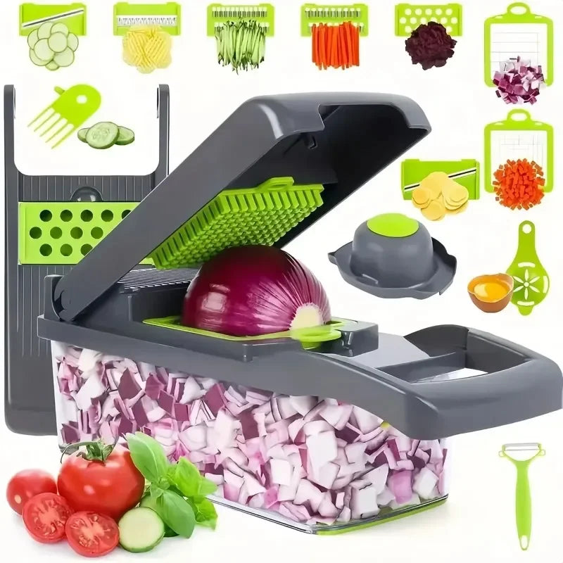 "SliceMaster Pro 14-in-1 Multifunctional Vegetable & Fruit Chopper"