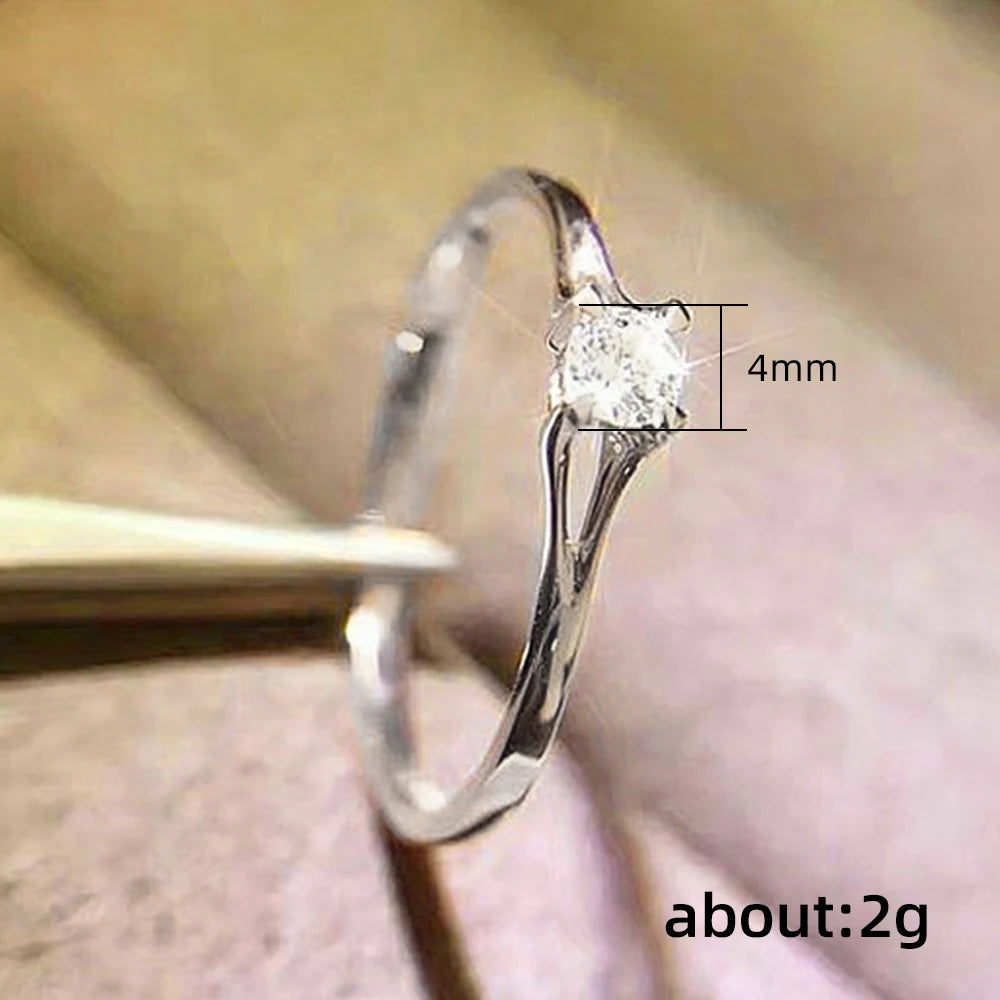 Huitan Pure Gleam Engagement Ring