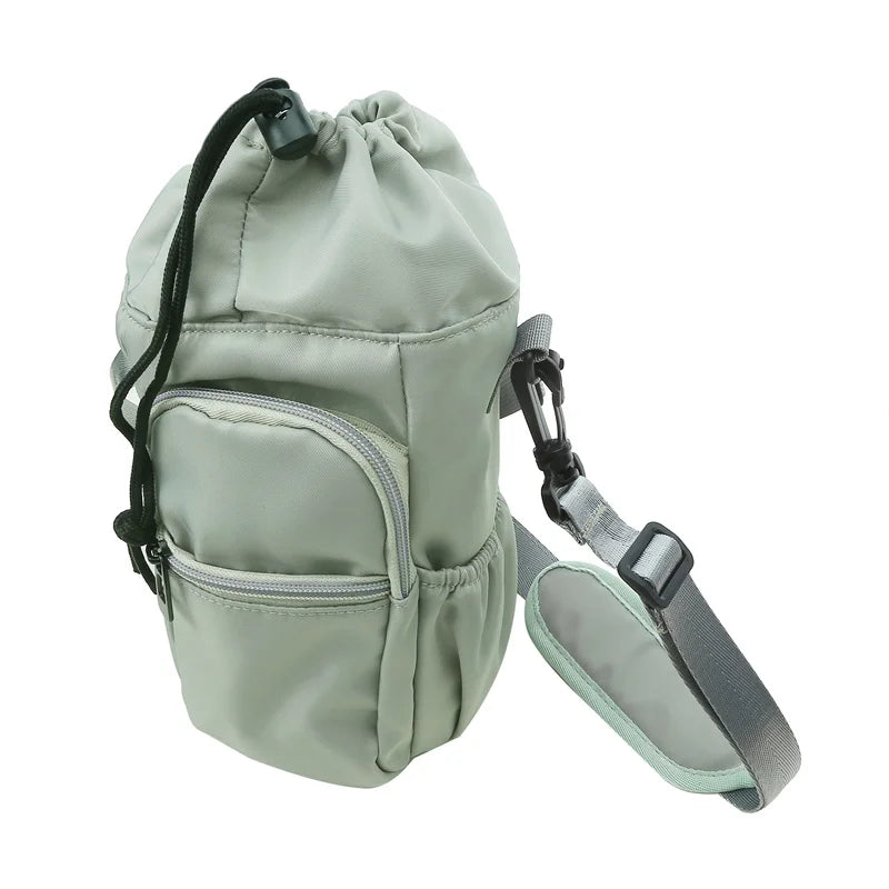 Water Bottle Carrier With Shoulder Strap Phone Pocket