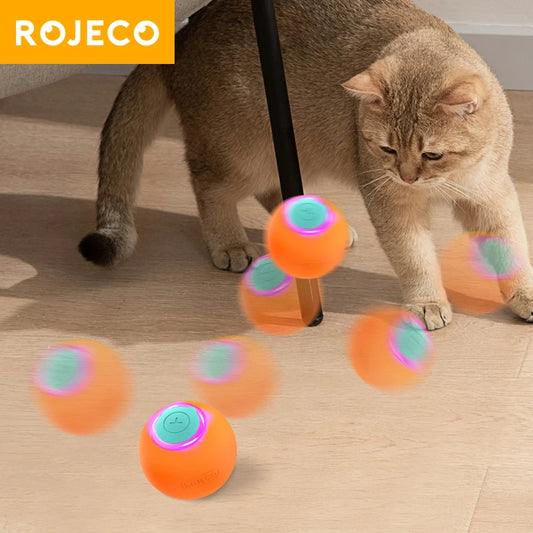 Smart Pet Toys Cat Bouncing Ball Automatic Rolling Ball Interactive Training Self-moving Electric Toys Pet Accessories